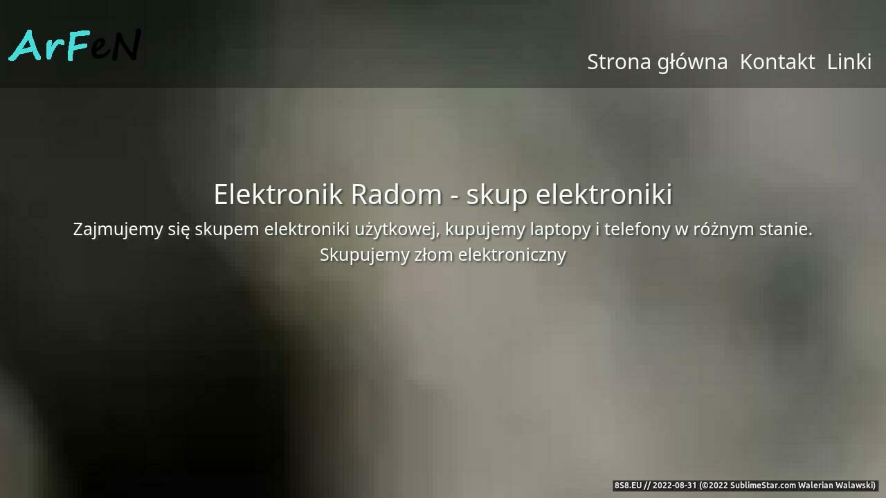 Skup elektroniki, naprawa elektroniki i laptopy (strona elektronik.radom.pl - Elektronik Radom)