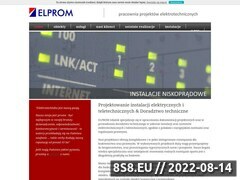 Zrzut strony ELPROM - Projektowanie instalacji elektrycznych