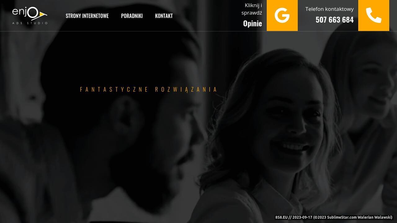 Tworzenie stron WWW, SEO i Google Ads (strona enjoyads.pl - Enjoy Ads Studio)