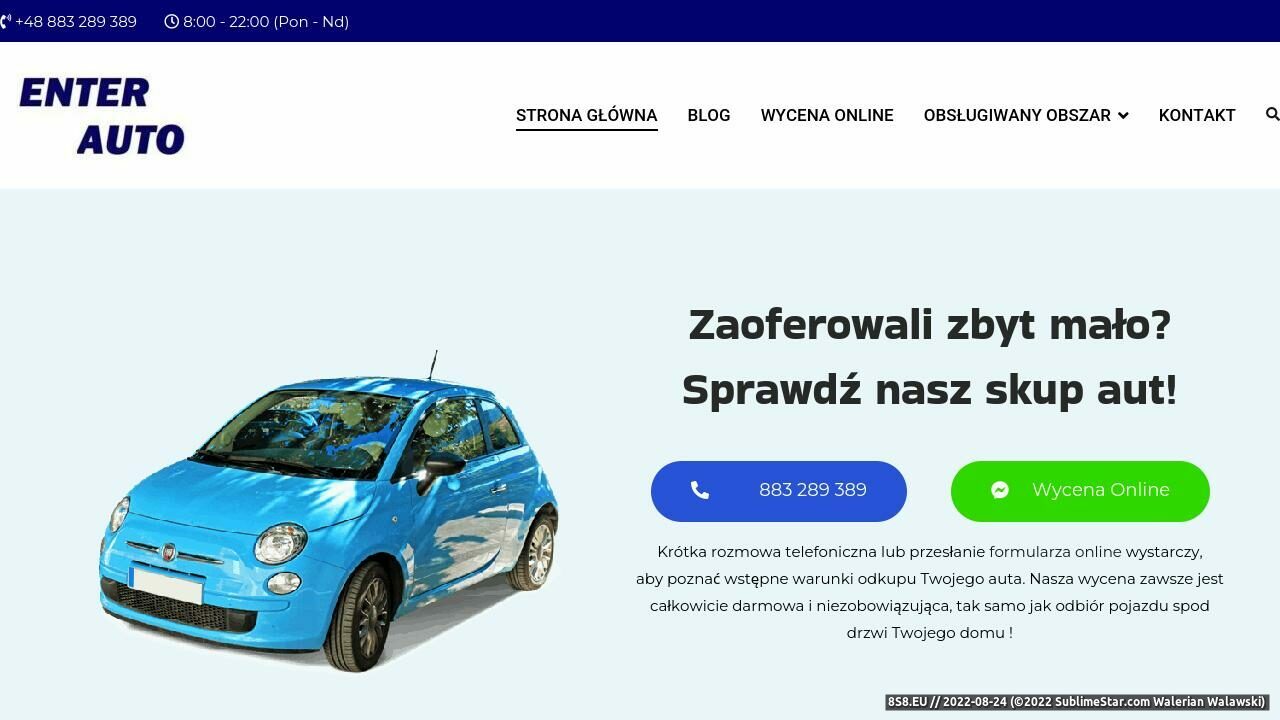 Skup Aut Wrocław (strona enterauto.pl - Enter Auto)
