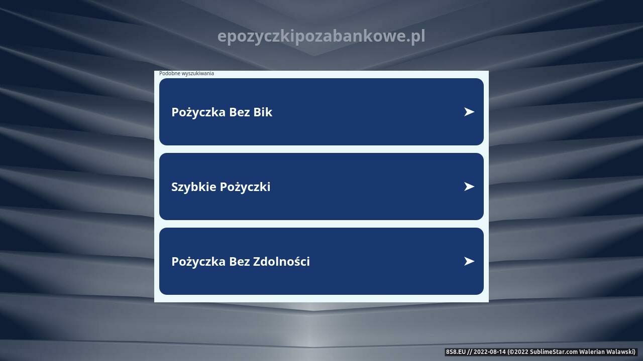 Pośrednik we wnioskach o pożyczki online (strona epozyczkipozabankowe.pl - Pożyczki Online: Wnioski)
