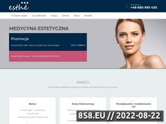 Zrzut strony Szczeciska Klinika Medycyny Estetycznej Esthe-Med