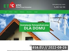 Miniaturka etc-energia.pl (Słońce, energia i niezależność - ETC Systemy Energii Odnawialnej)