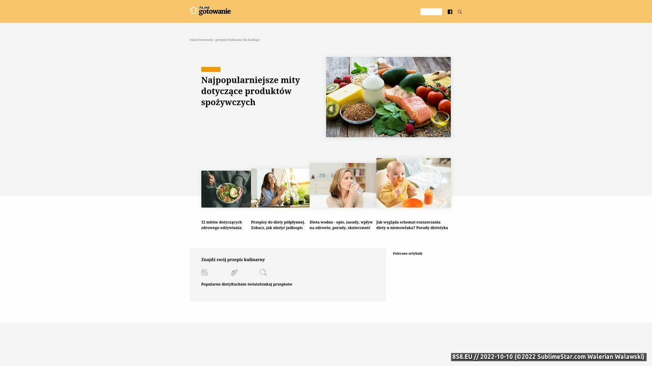 Blog z przepisami kulinarnymi (strona fajnegotowanie.pl - Fajne Gotowanie)