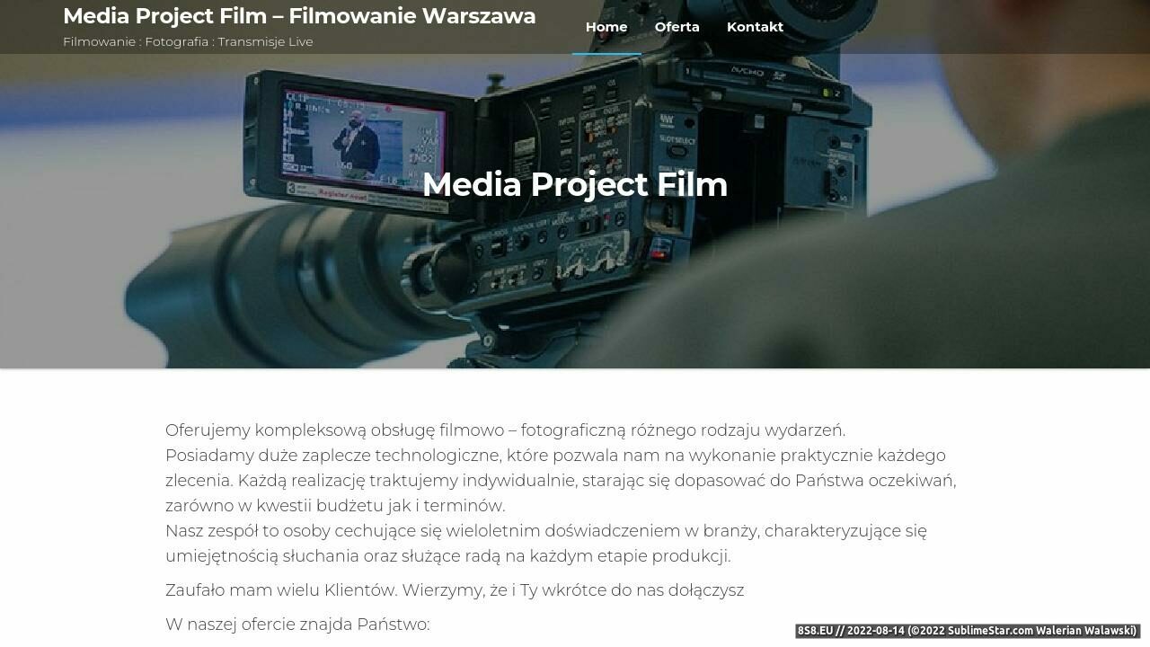 Wideofilmowanie Film-HD (strona www.film-hd.pl - Film-hd.pl)