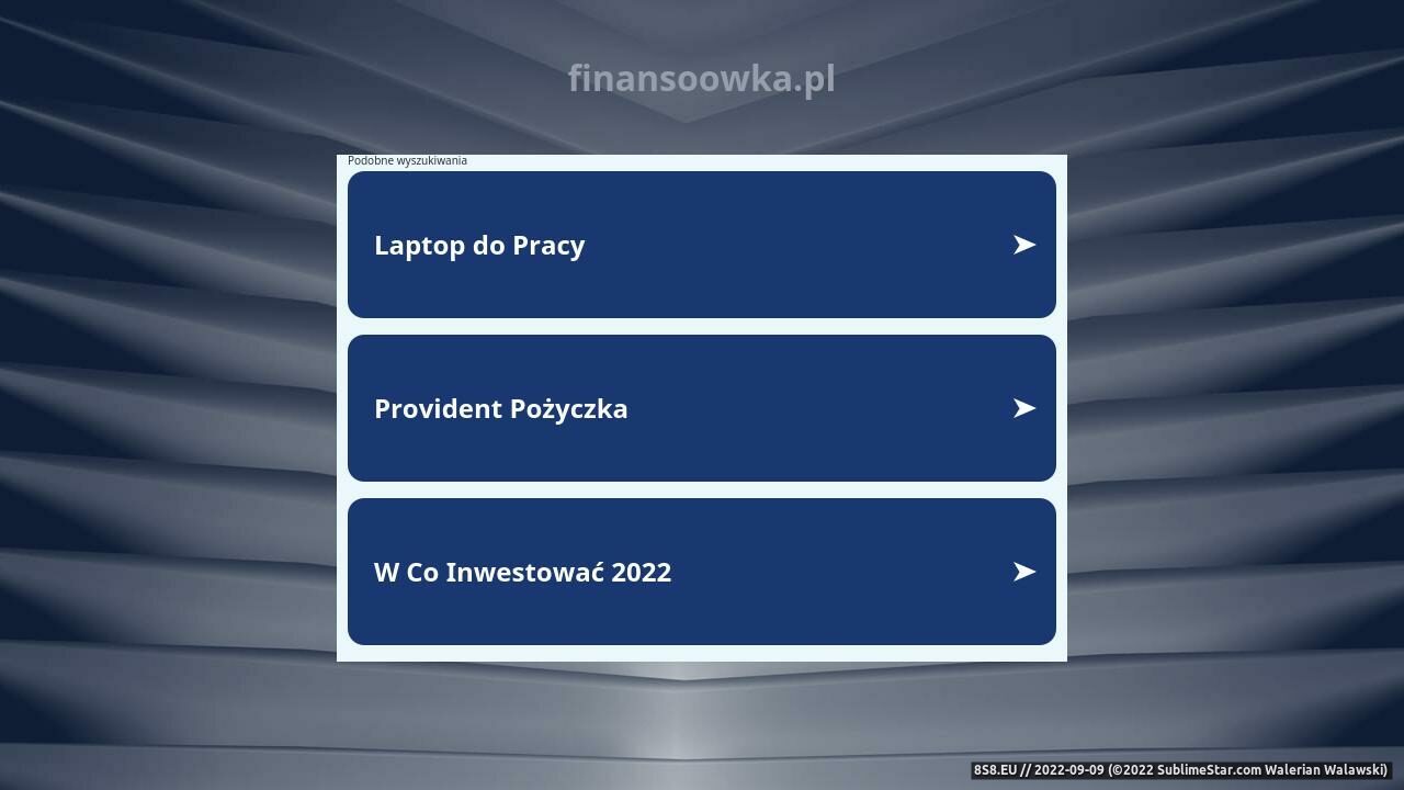 Zrzut ekranu Produkty finansowe