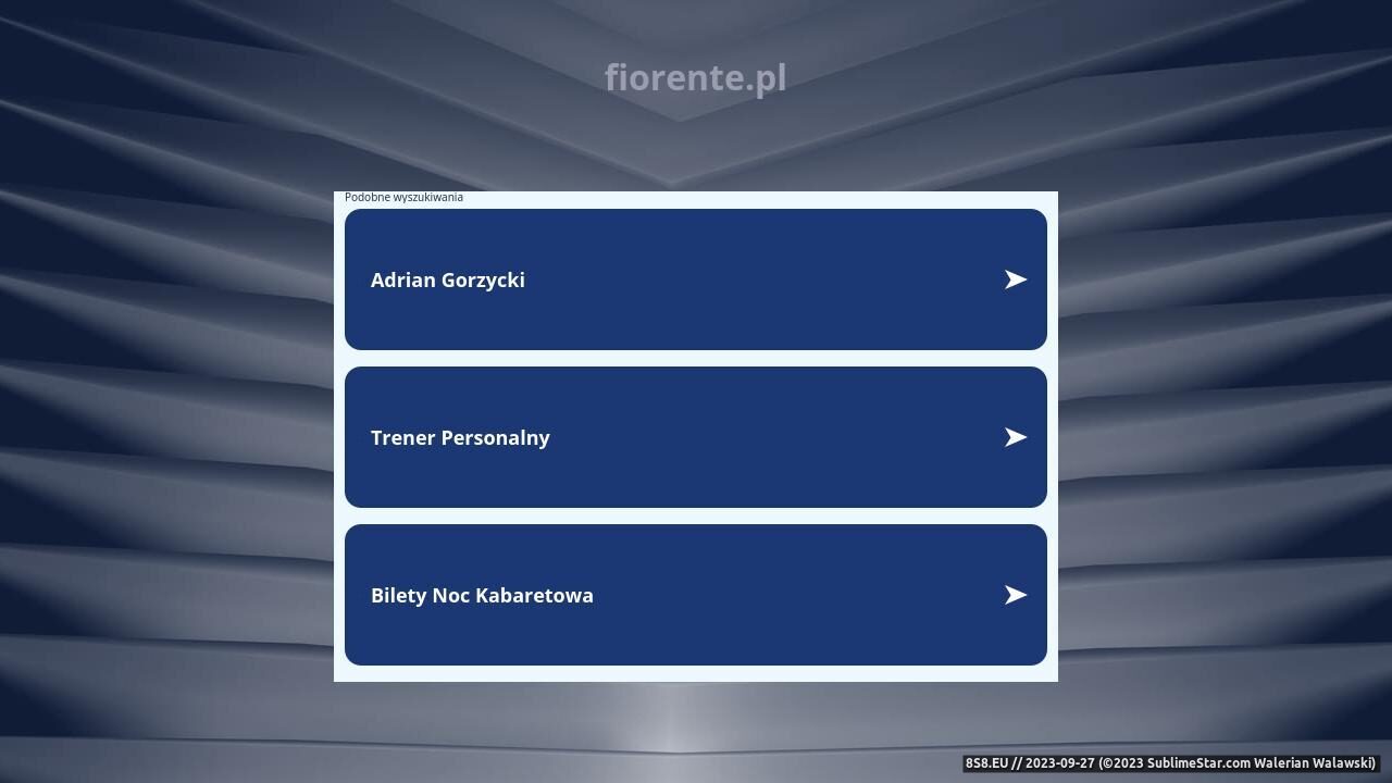 Perfumeria internetowa (strona fiorente.pl - Perfumy męskie)