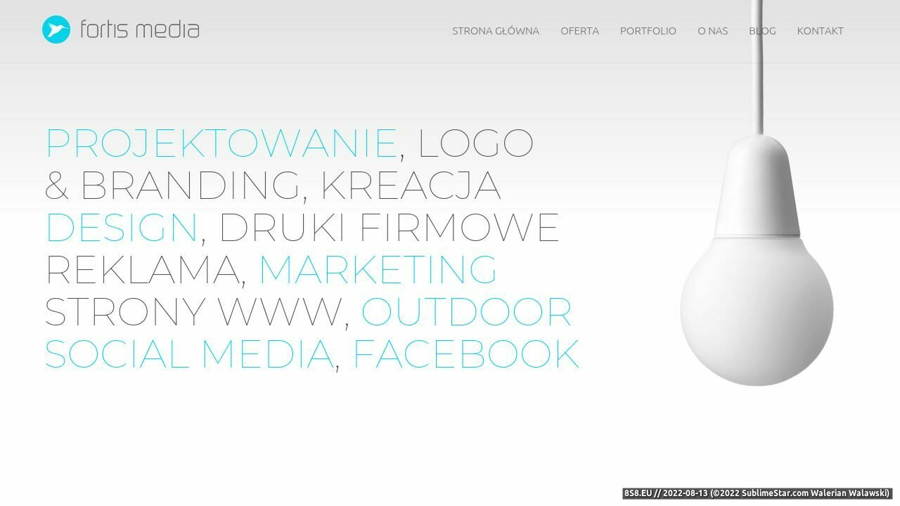 Projektowanie logo i stron internetowych (strona fortismedia.pl - Fortis Media)