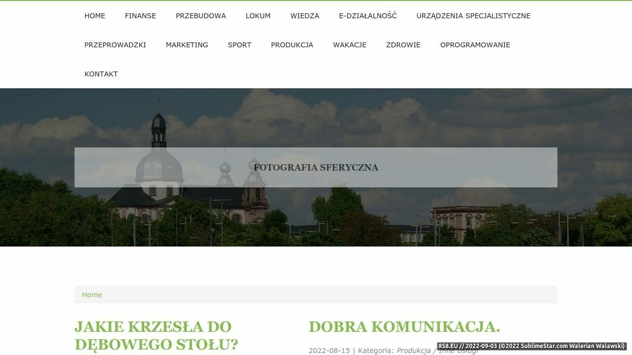 Zrzut ekranu Fotografiasferyczna.pl