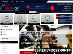 Zrzut strony Części do samochodów Francuskich
