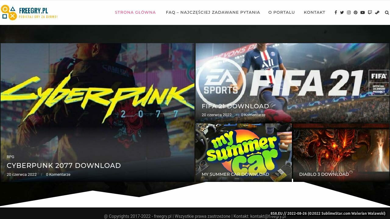 Zrzut ekranu Gry Online, darmowe gry komputerowe ! - FreeGry.pl