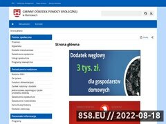 Miniaturka gops.czorsztyn.pl (Gminny Ośrodek Pomocy Społecznej w Maniowach)