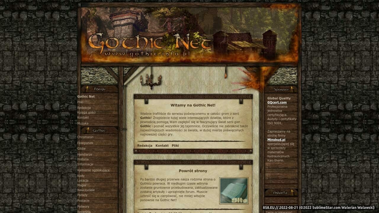 Zrzut ekranu Gothic 3 kody