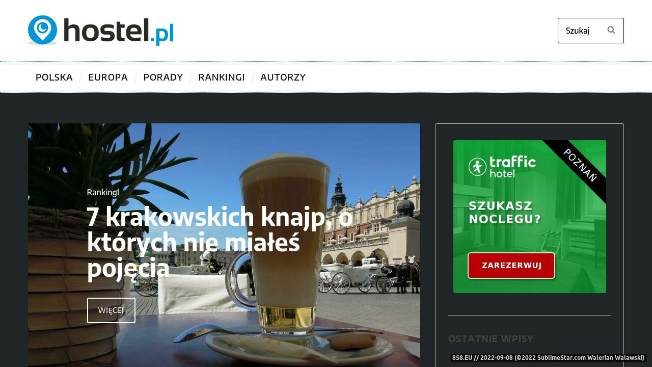 Zrzut ekranu Noclegi Gdańsk