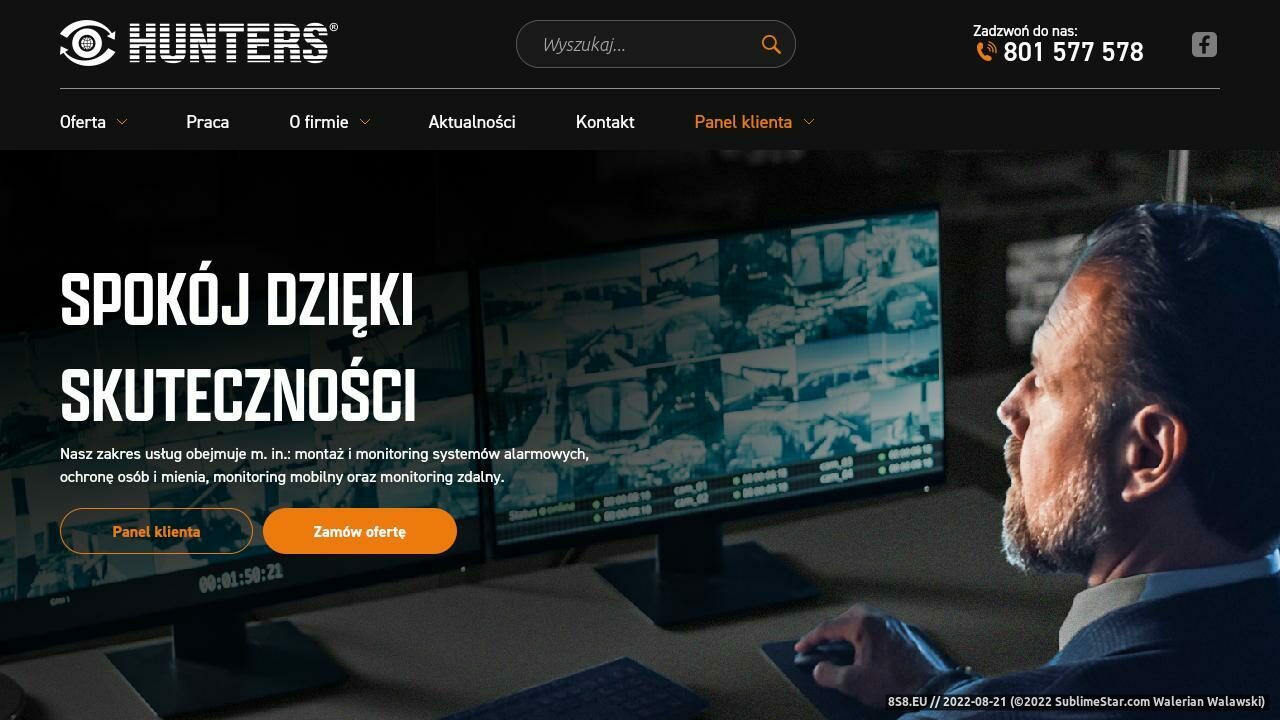 Praca ochrona (strona www.hunters.pl - Ochrona osób i mienia)