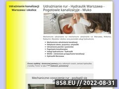 Miniaturka strony Udraniane kanalizacji - hydraulik Warszawa, przepychanie kanalizacji