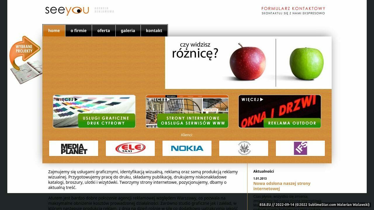 Zrzut ekranu Agencja reklamowa Warszawa, produkcja reklamy Warszawa