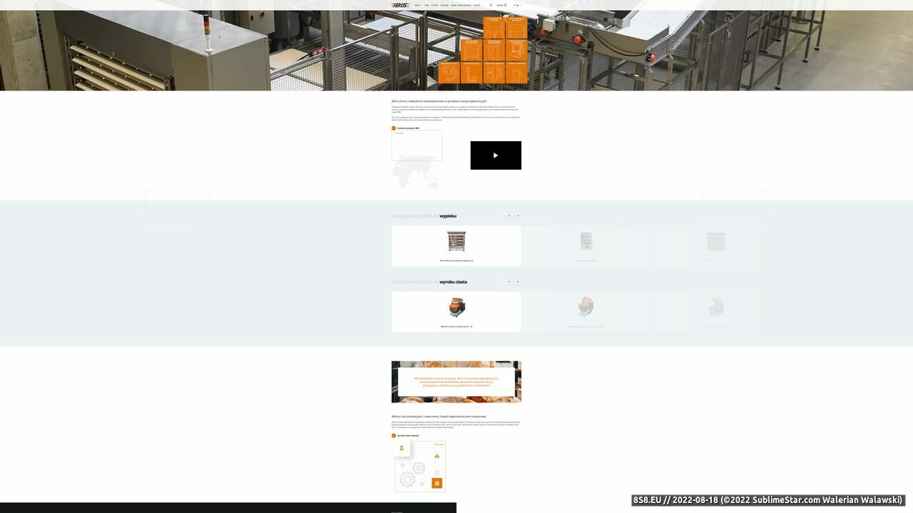 Zrzut ekranu Maszyny i piece piekarnicze oraz cukiernicze, miesiarki spiralne