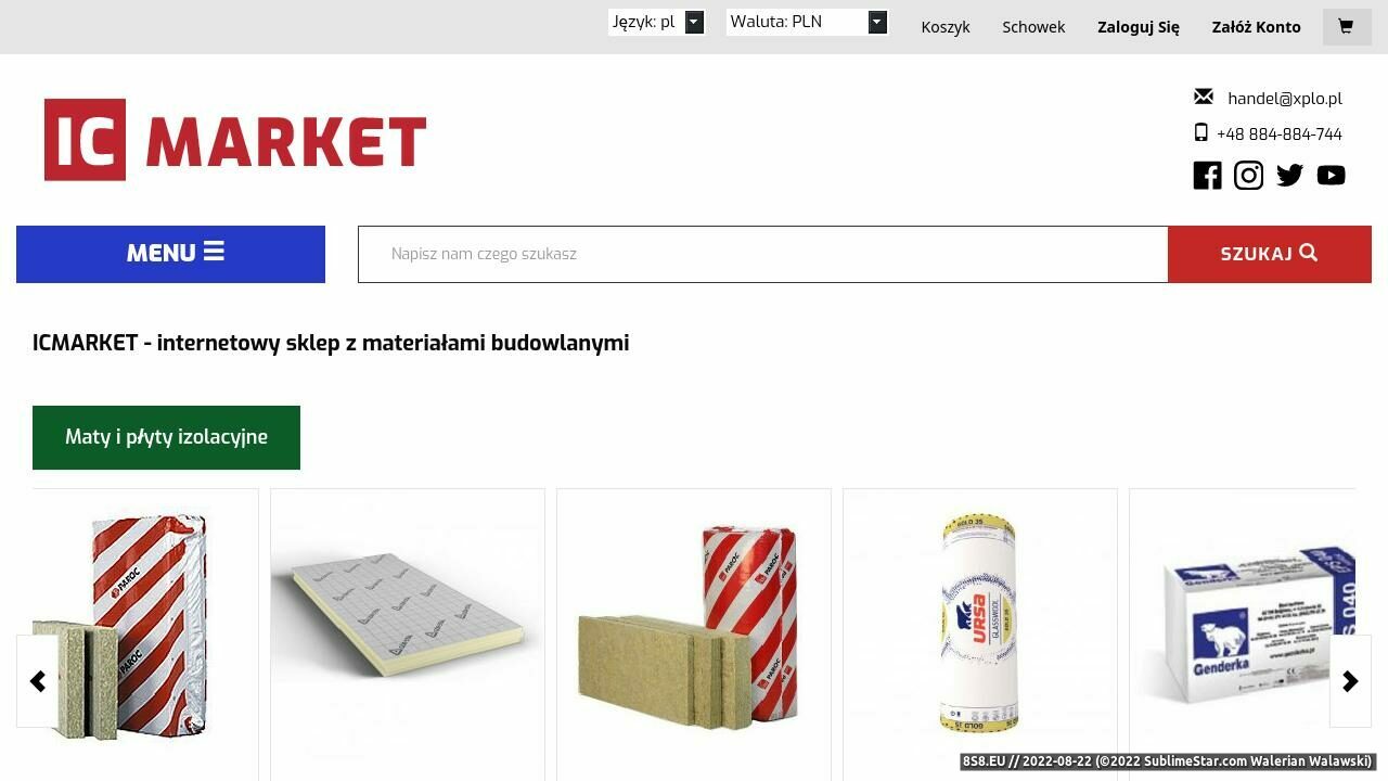 Materiały budowlane - Icmarket (strona www.icmarket.pl - Icmarket.pl)
