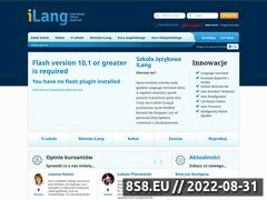 Zrzut strony ILang.pl - internetowa szkoła języków obcych