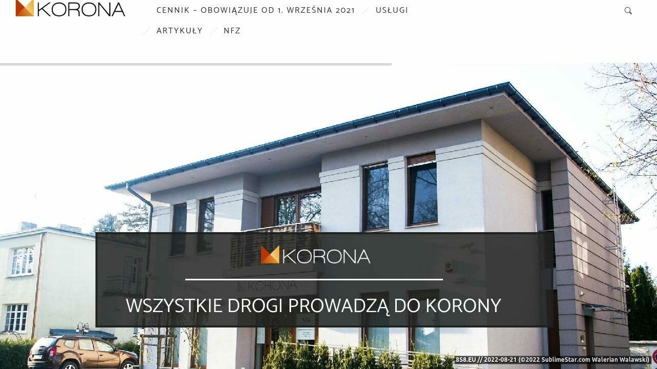 Zrzut ekranu Implanty KORONA - Gabinet Stomatologiczny Poznań