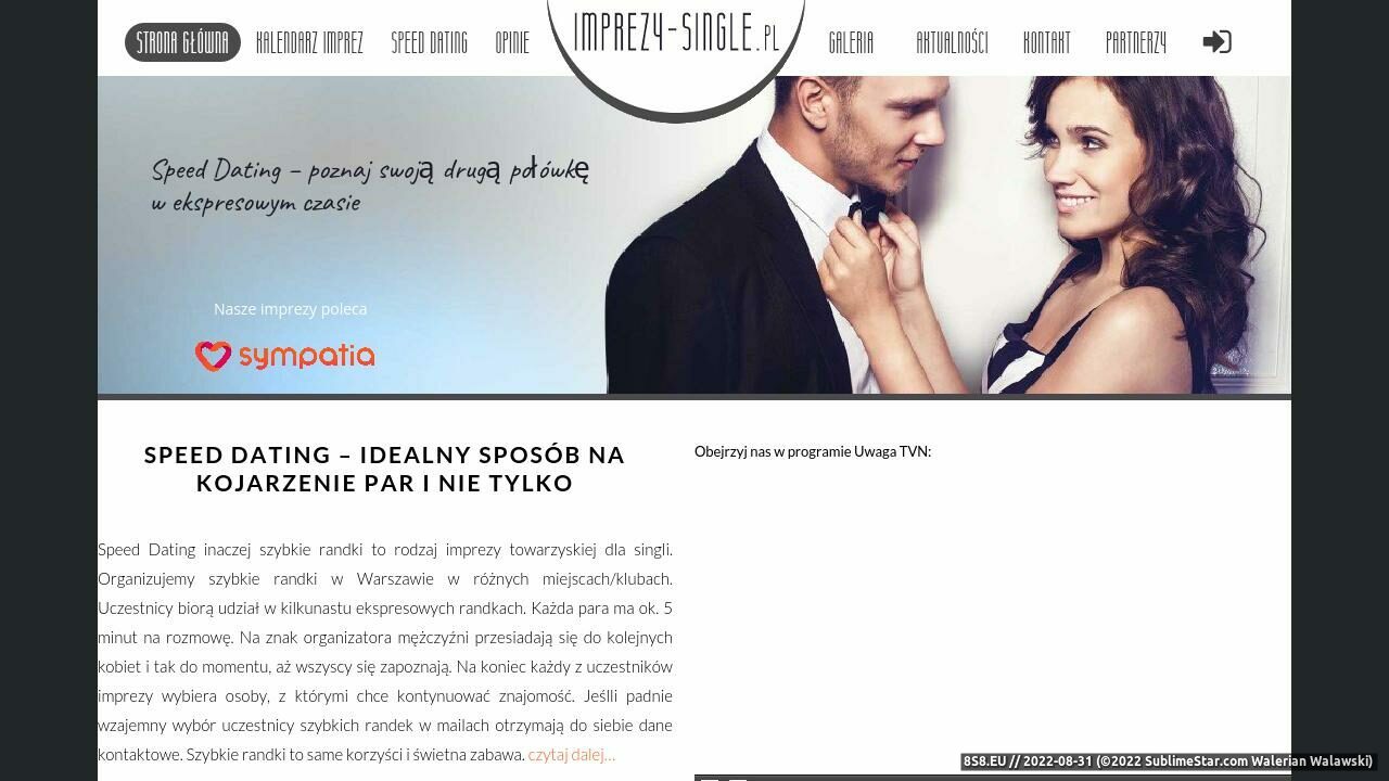 Speed dating w Warszawie (strona imprezy-single.pl - Imprezy-Single.pl)