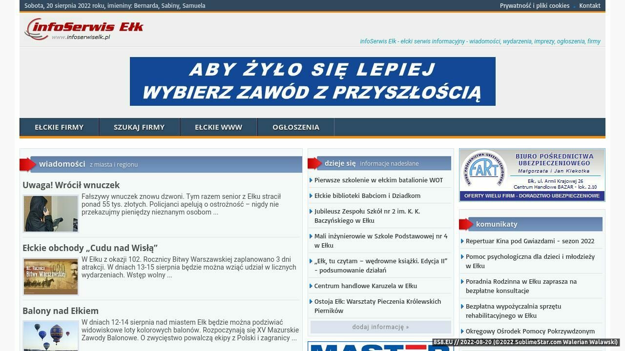 Ełk (strona infoserwiselk.pl - Infoserwiselk.pl)