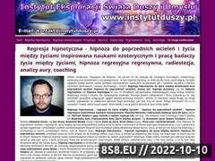 Miniaturka instytutduszy.pl (Hipnoza regresyjna, regresja LBL i ezoteryka)