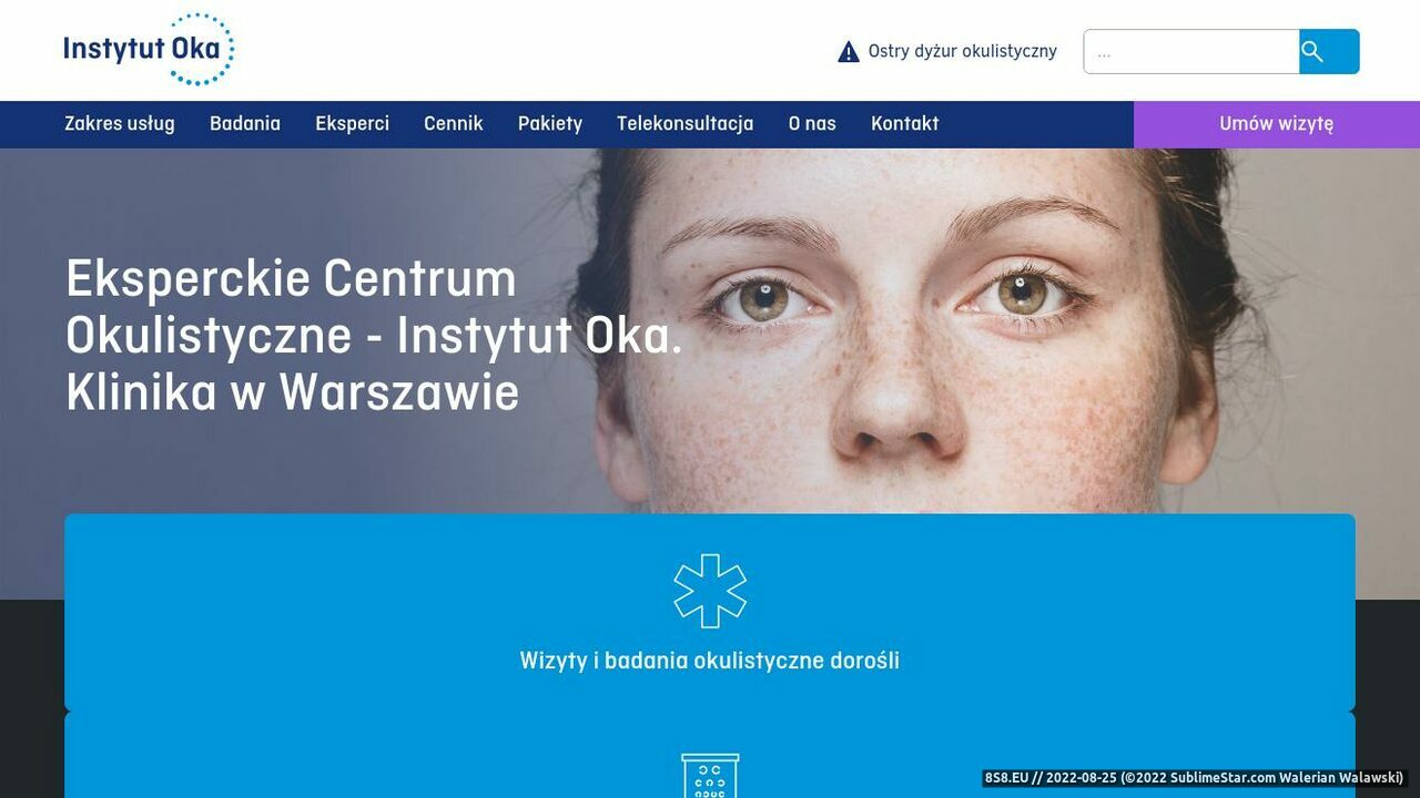 Centrum diagnostyki i terapii chorób siatkówki (strona instytutoka.pl - Instytut Oka)