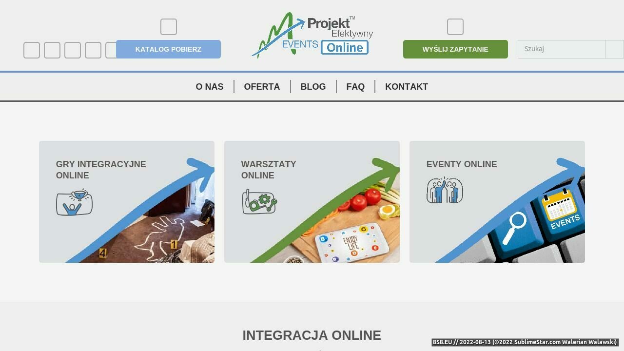 Zrzut ekranu Kompleksowa organizacja integracji online