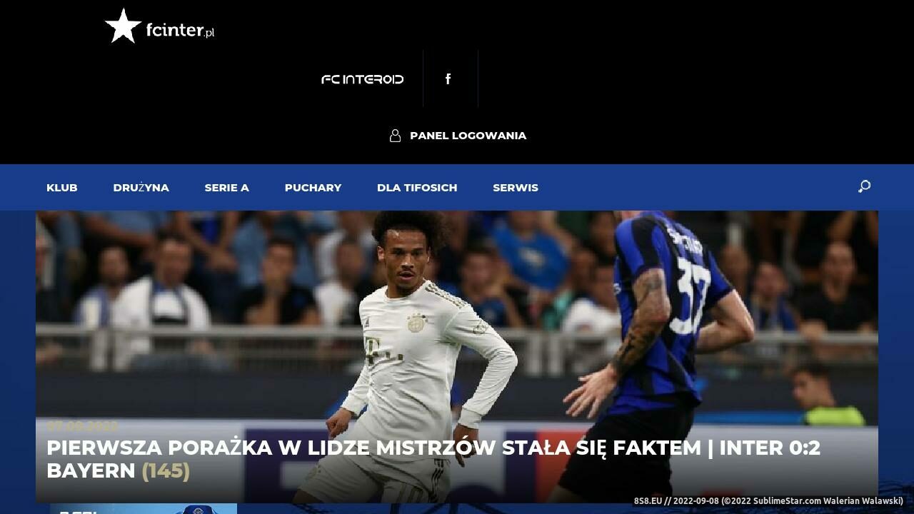 Zrzut ekranu Inter Mediolan