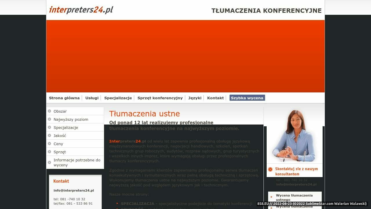 Tłumaczenia ustne konferencyjne (strona www.interpreters24.pl - Interpreters24.pl)