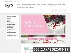 Miniaturka www.irys.pl (<strong>obrusy</strong> haftowane - restauracyjne)