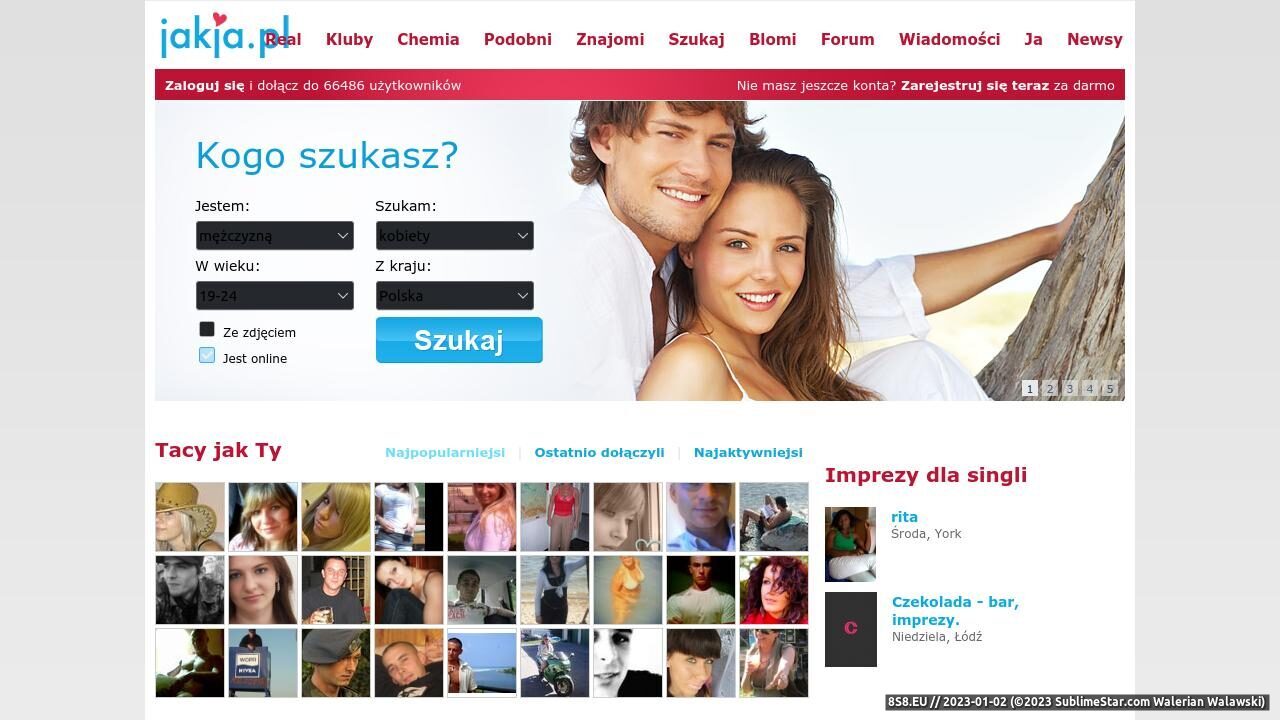 Zrzut ekranu Portal randkowy
