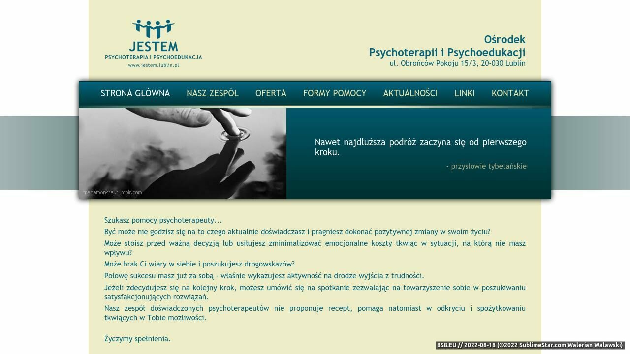 Zrzut ekranu Psychoterapia, Psycholog Lublin