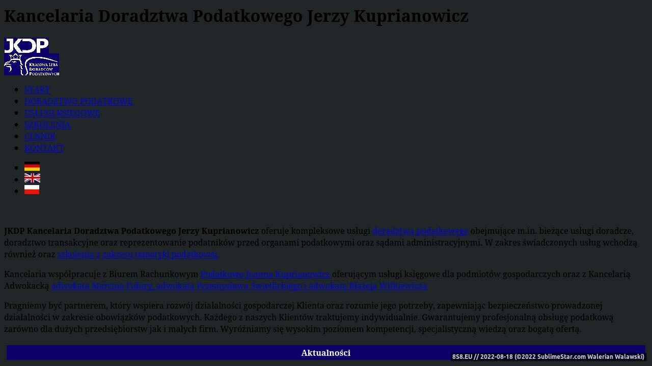 Doradca podatkowy Białystok (strona www.jkdp.pl - Jkdp.pl)
