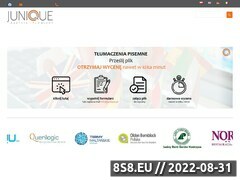 Miniaturka junique.com.pl (Tłumaczenia ustne i tłumaczenia pisemne)