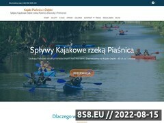 Zrzut strony Spływy Kajakowe rzeką Piaśnica do morza w miejscowości Dębki
