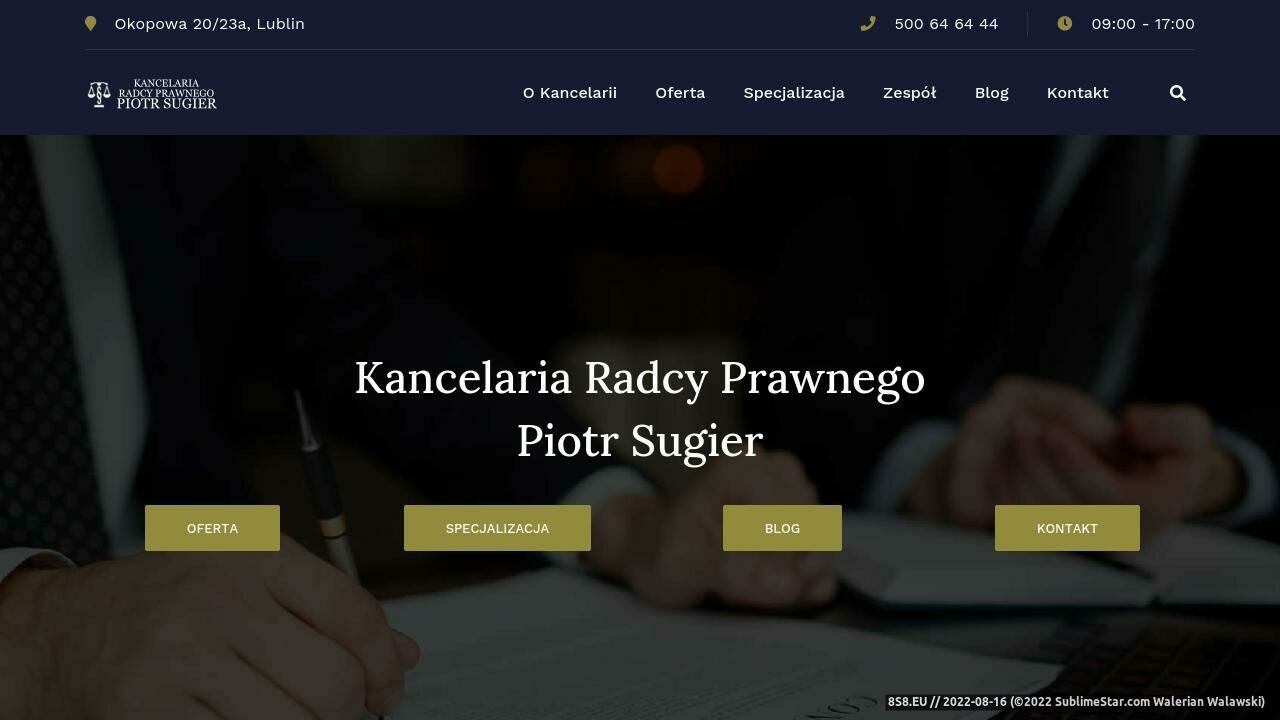 Kancelaria Radcy Prawnego Piotr Sugier (strona kancelaria.sugier.com - Kancelaria Piotr Sugier)