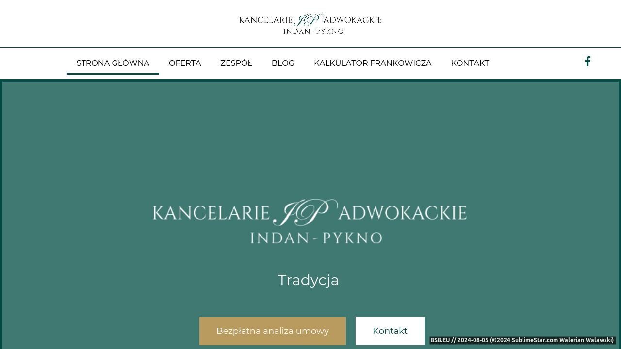 Kancelaria frankowa Toruń, Gdańsk - pomoc frankowiczom (strona kancelariafrankowaindan.pl - Kancelaria Frankowa Indan-Pykno)