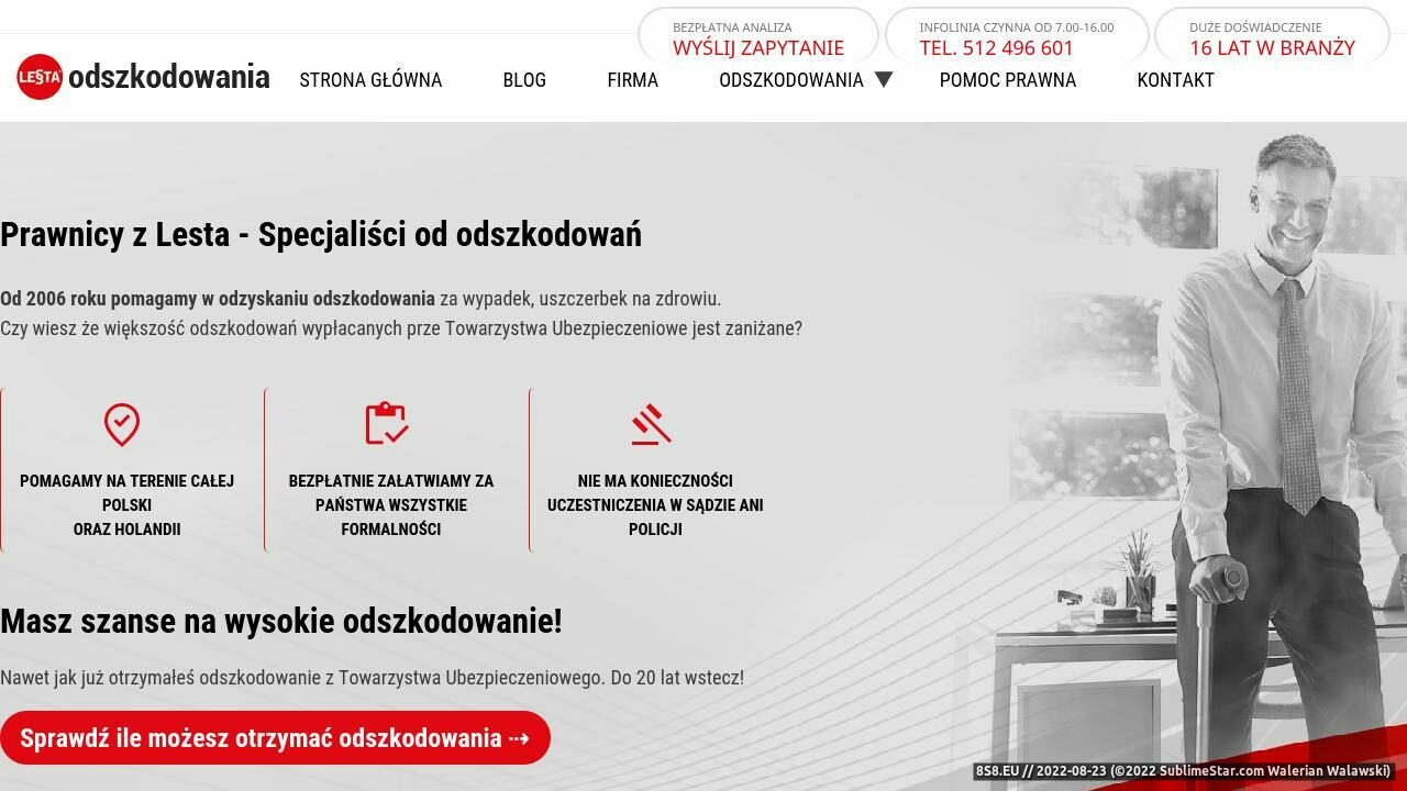 Odszkodowania - odszkodowania komunikacyjne (strona www.kancelarialesta.pl - Katowice)