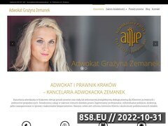 Zrzut strony Krakowski Adwokat Zemanek