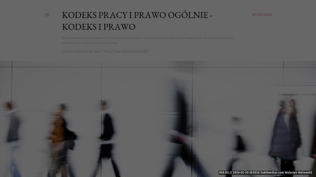Zrzut ekranu Blog na temat prawa