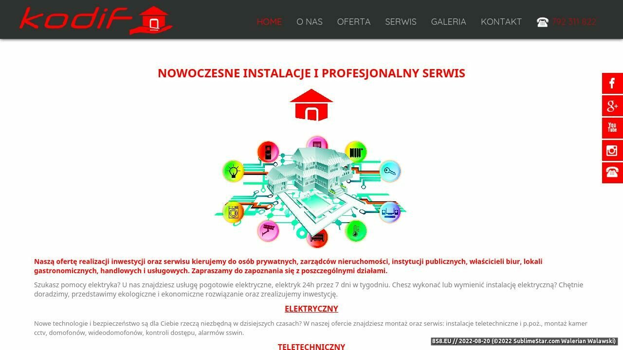 Profesjonalne usługi instalatorskie 24h (strona kodif.pl - Serwis Instalatorski)