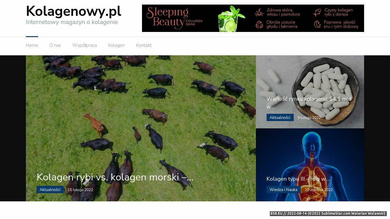Zrzut ekranu Polski Kolagen Naturalny Colway