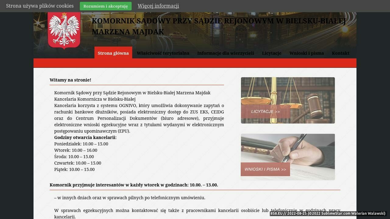 Komornik Sądowy Marzena Majdak (strona komornik.bielsko.pl - Komornik.bielsko.pl)