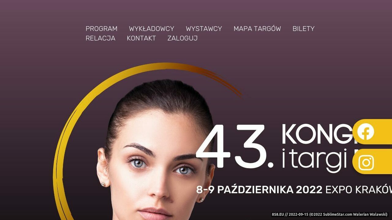 Zrzut ekranu Targi kosmetologiczne w Krakowie