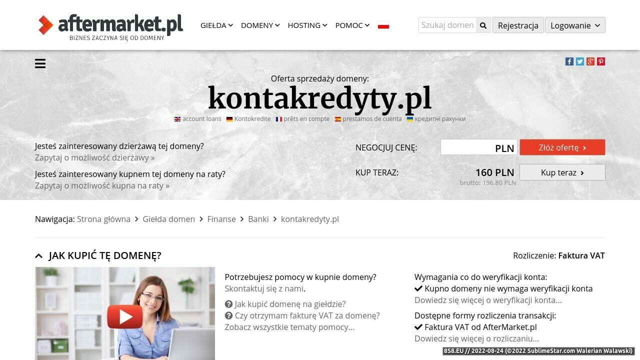 Kredyty, Konta bankowe, Pożyczki (strona www.kontakredyty.pl - Kredyt)