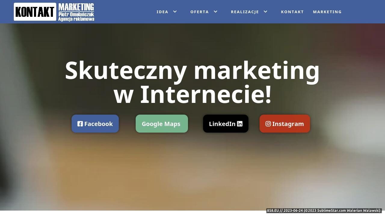Pozycjonowanie strony SEO (strona kontakt-marketing.pl - Kontakt Marketing)