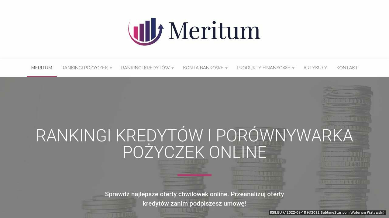 Zrzut ekranu Meritum Bank ICB S.A. - Konta Online